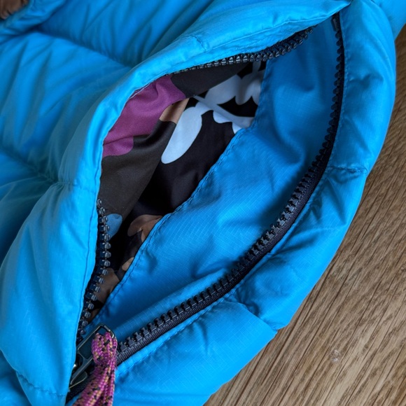 Patagonia Down Puffer - Girls XL 14 - Bright Blue - Picture 6 of 10